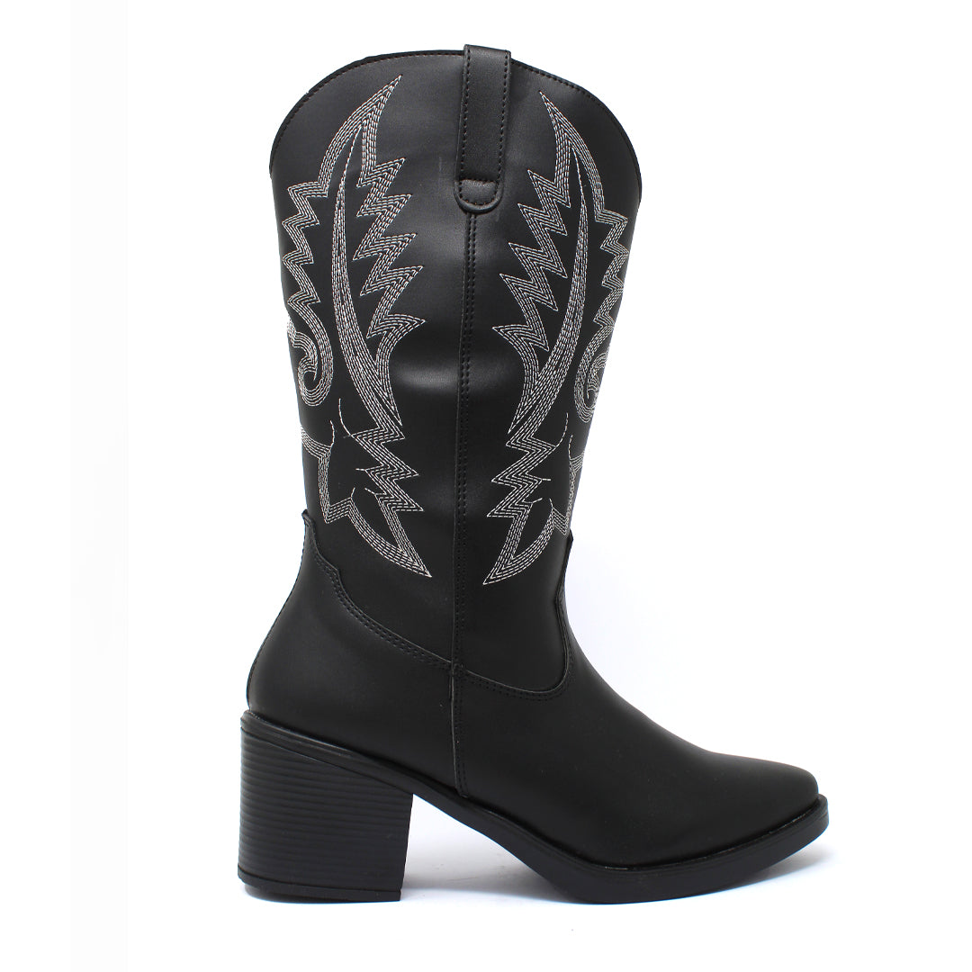 Bota Vaquera Dama Negra 13-7081