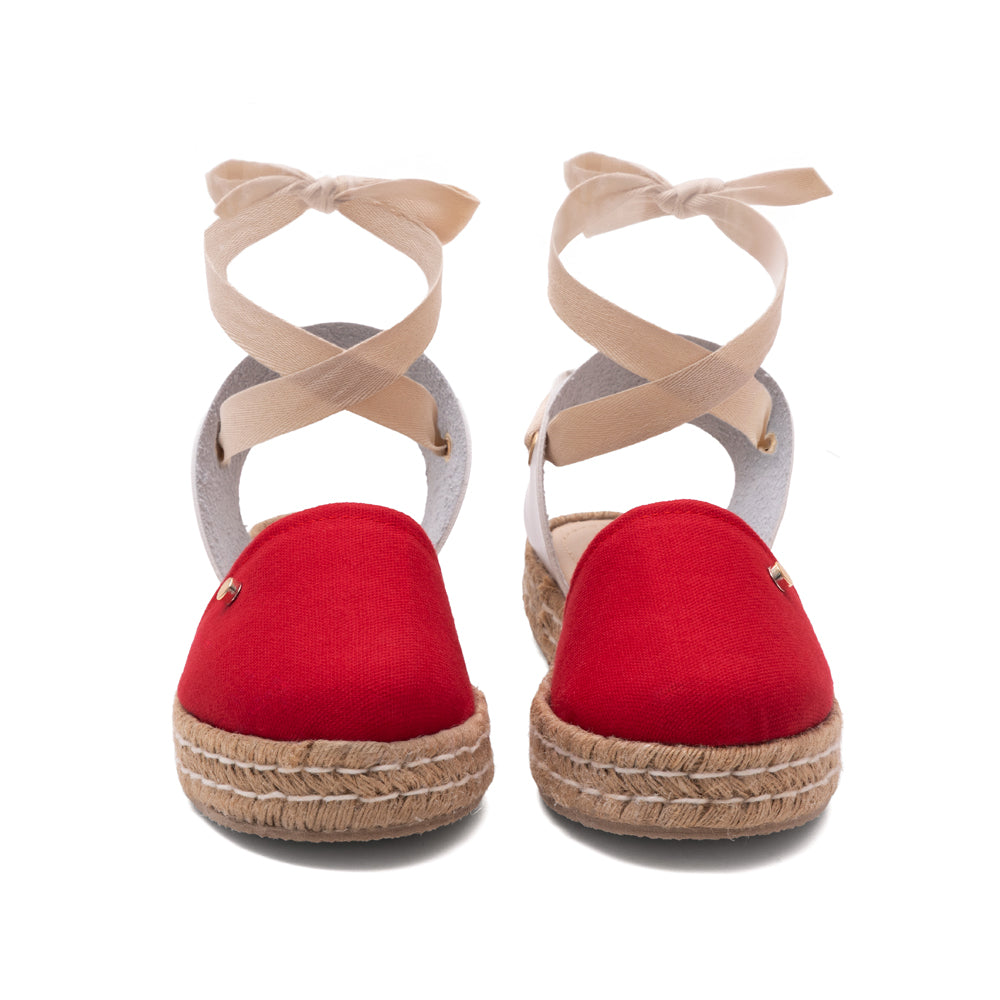 Alpargata Roja Cuña Yute 1-5325