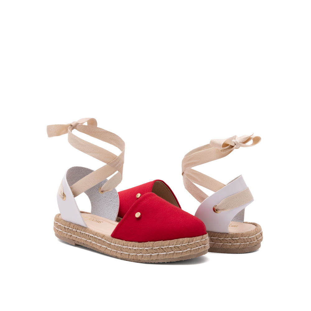 Alpargata Roja Cuña Yute 1-5325