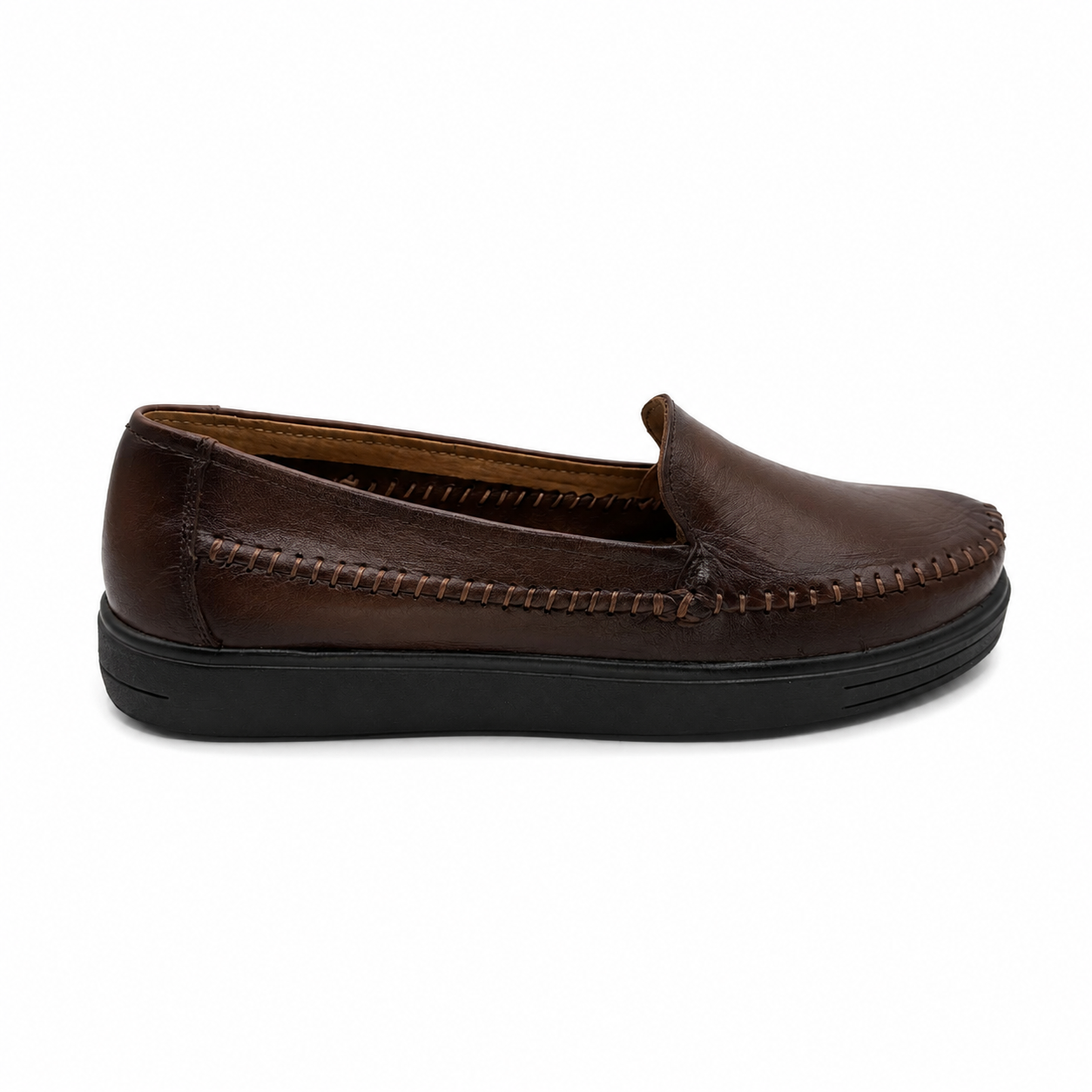 Mocasín  Confort De Piel Miel 3-509