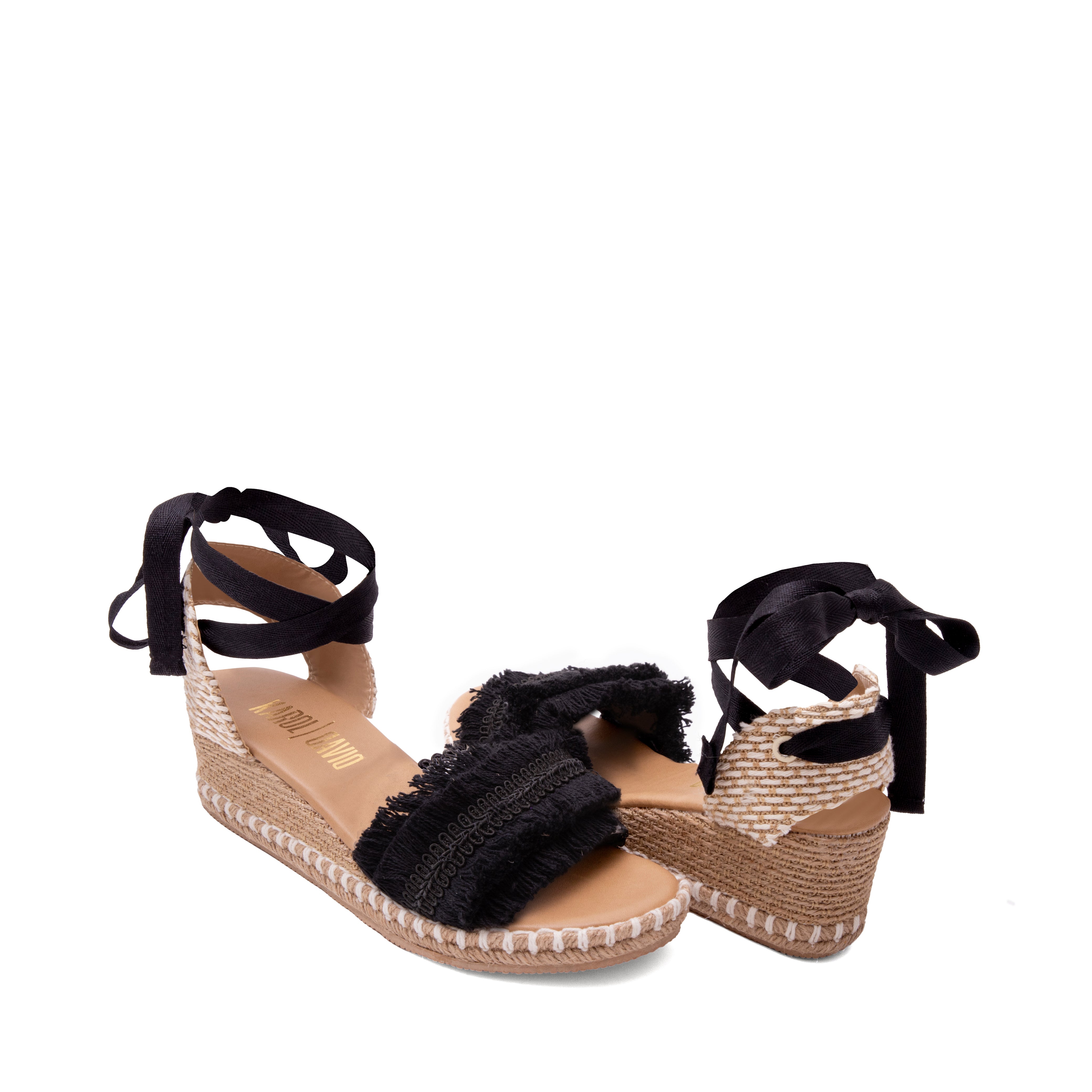 Alpargata Negra Flecos Textil 5-PAOLA FLECOS
