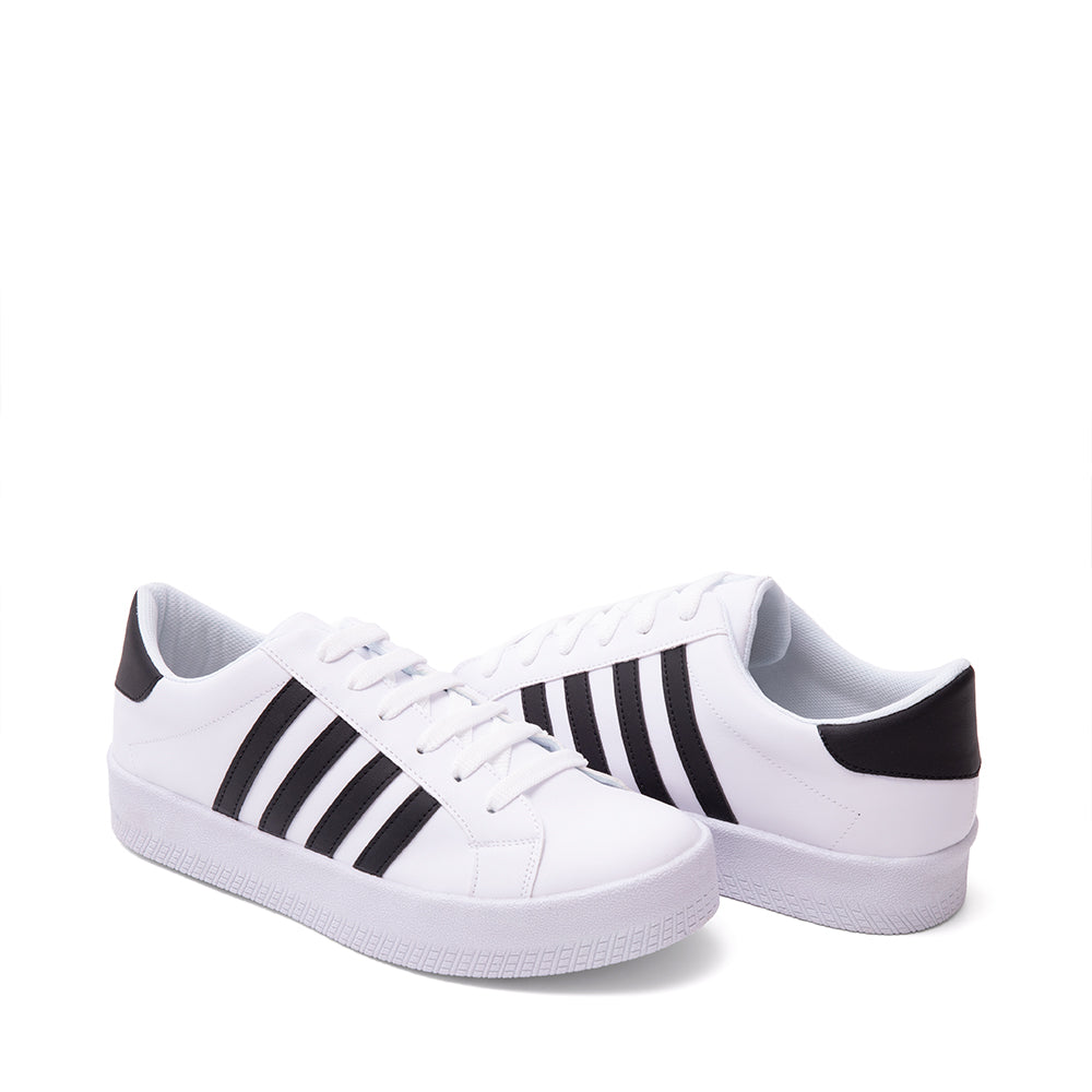 Tenis Urbano Blanco Con Negro 14-297