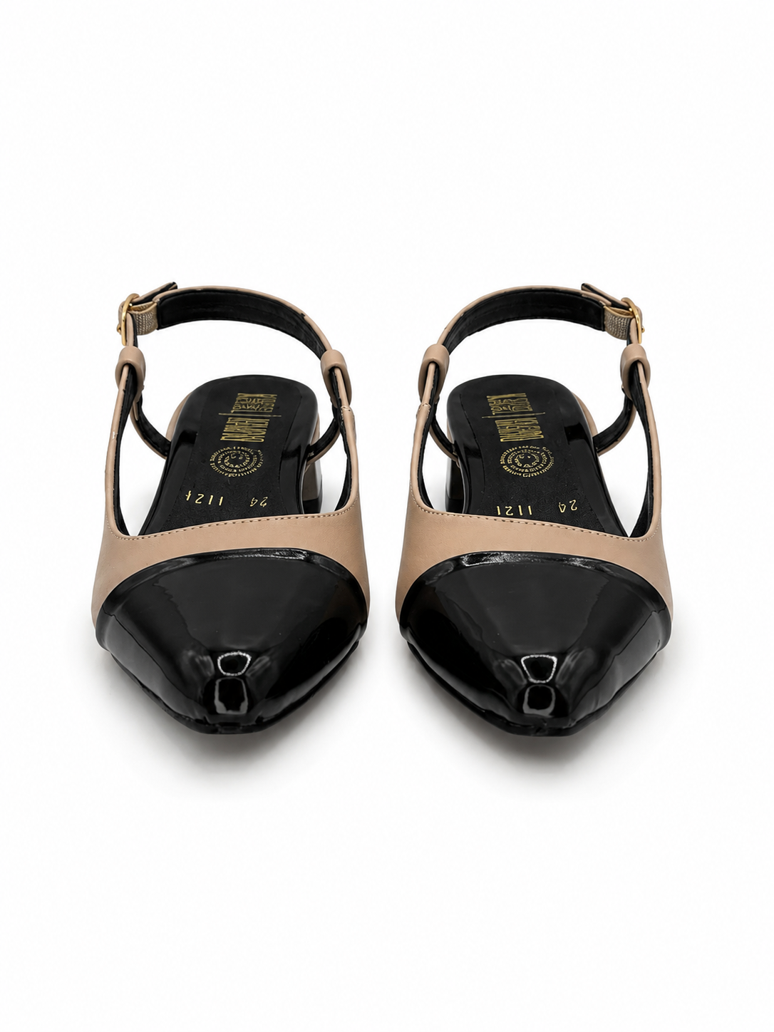 Zapatilla Mujer Baileys Punta Fina Charol Negro 38-1121