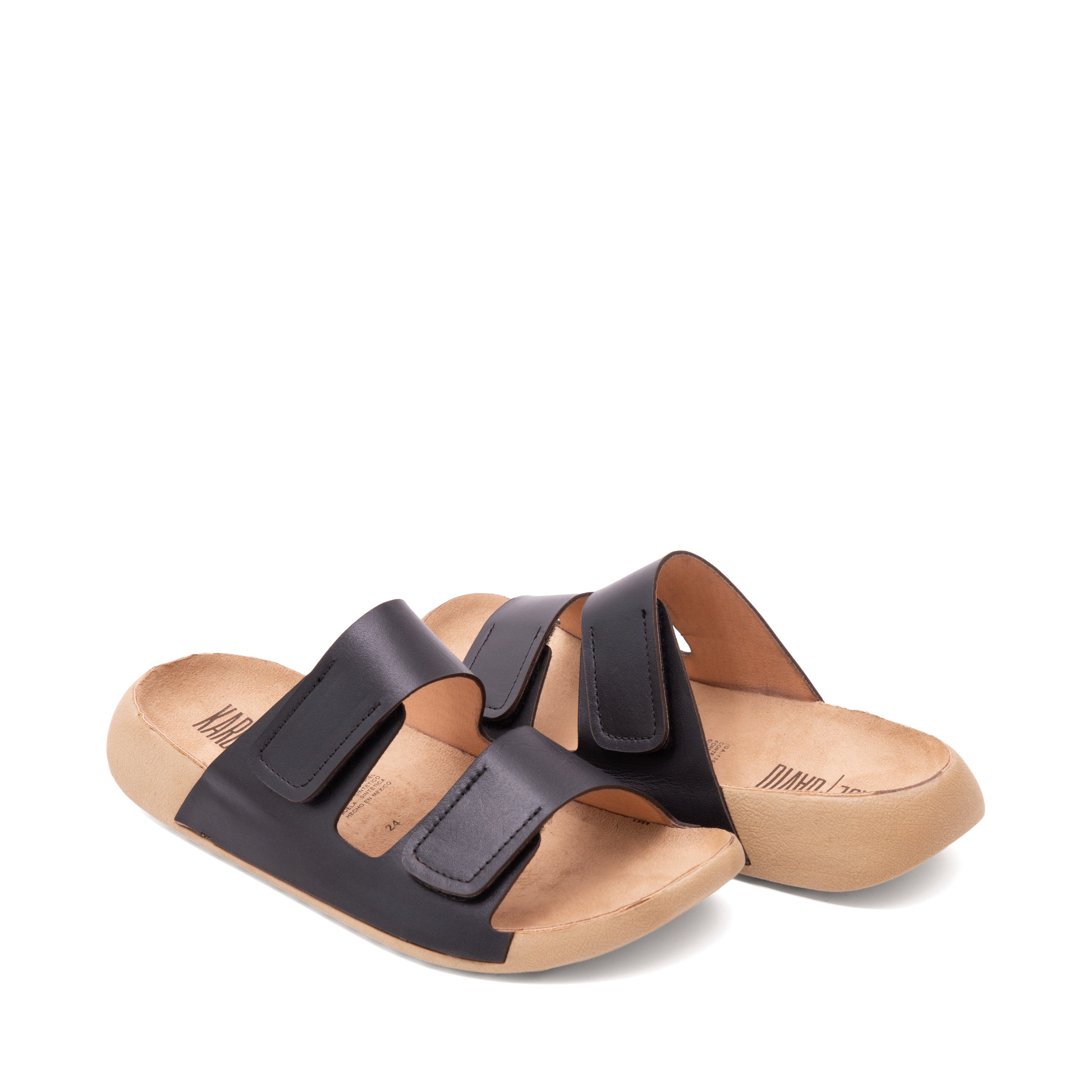 Sandalia Confort Piel Negro 2-3500