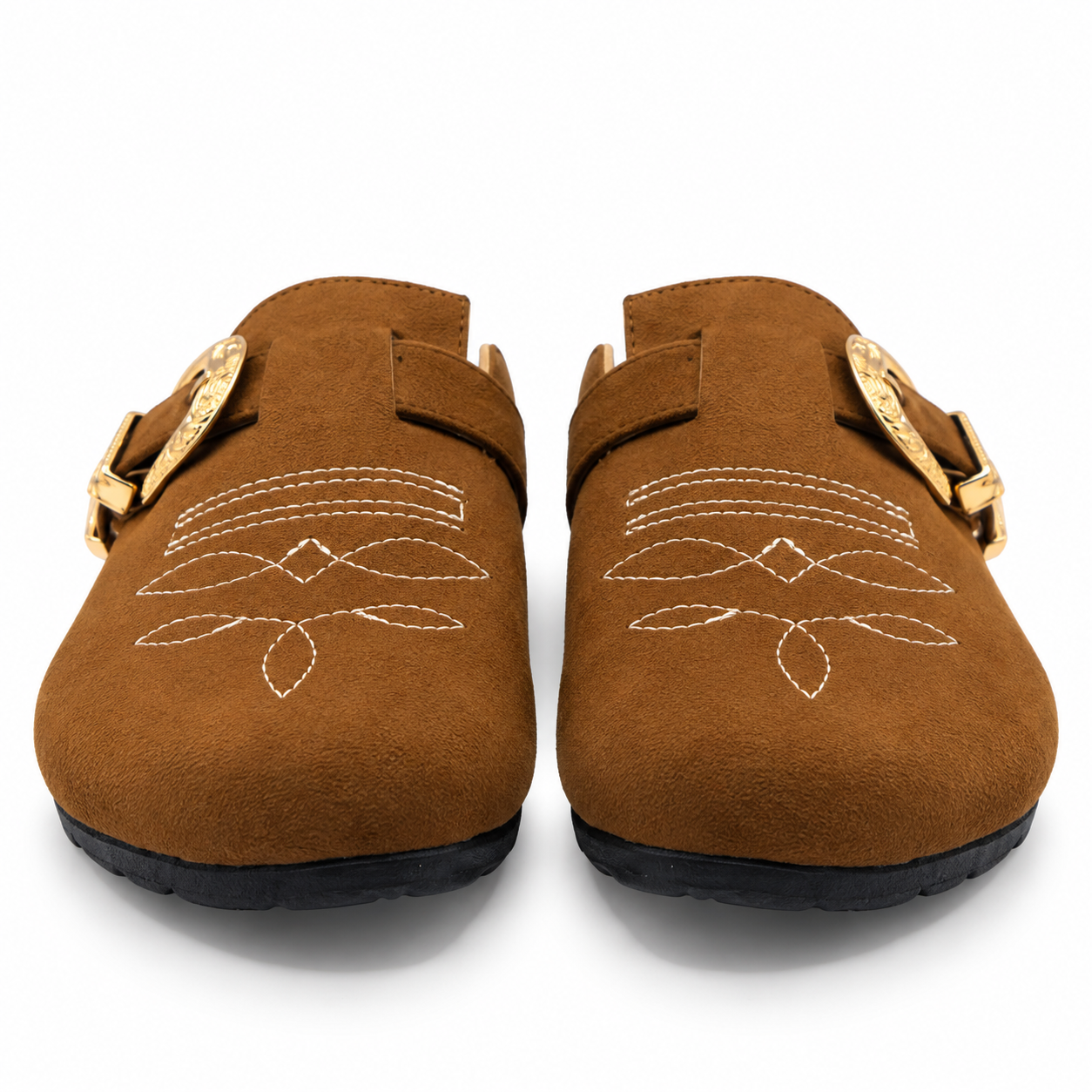 Clog Zueco Gamuza Mujer Melle Estilo Western 42-1531