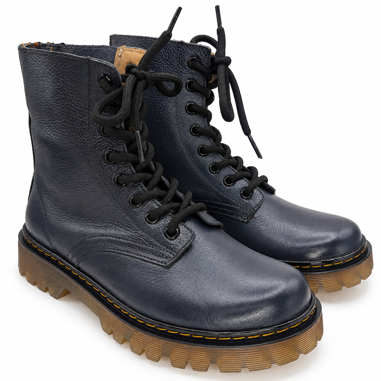 Botín Piel Mujer Tipo Combat Gris 3-2100