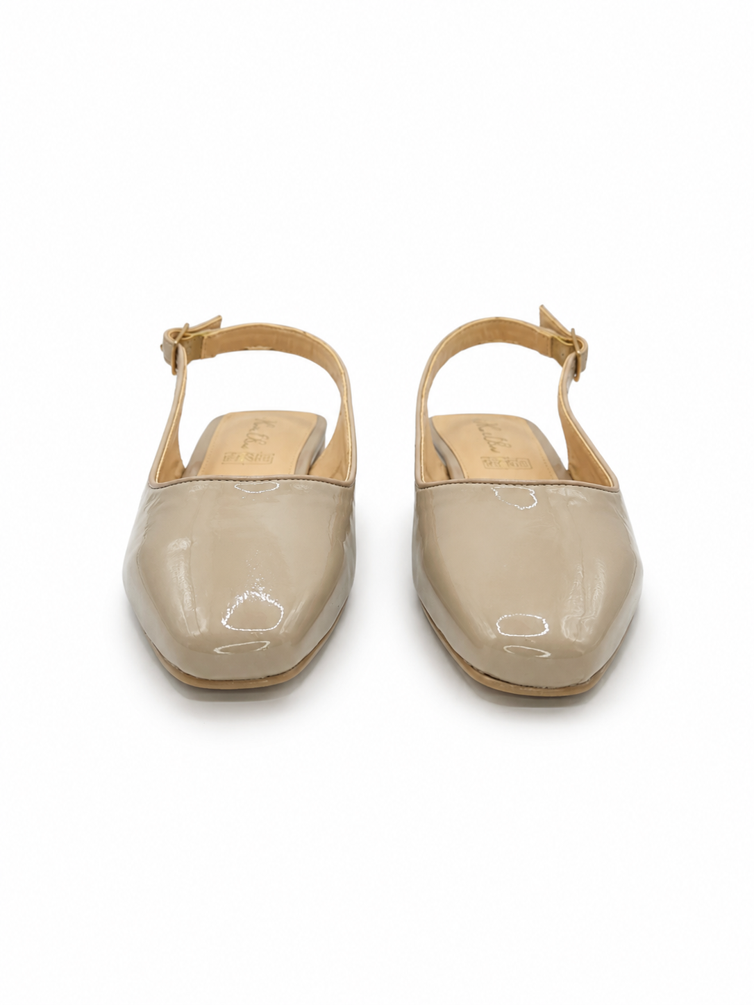 Zapatilla Charol Clay Punta Cuadrada Tacón Bajo 41-4405