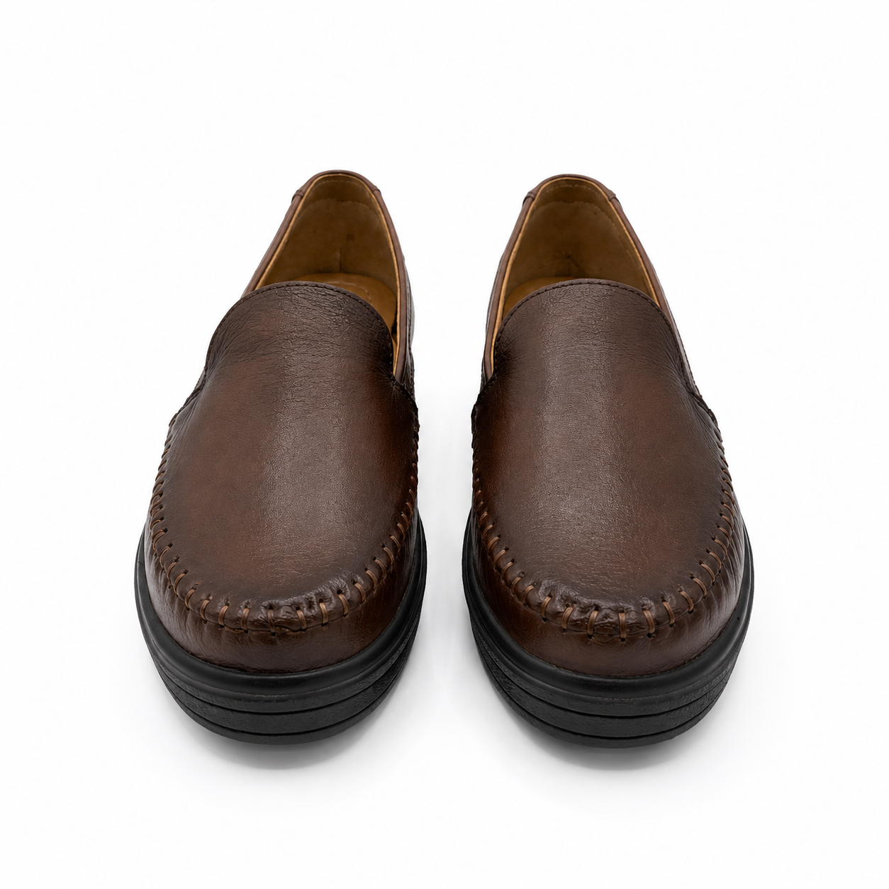 Mocasín  Confort De Piel Miel 3-509