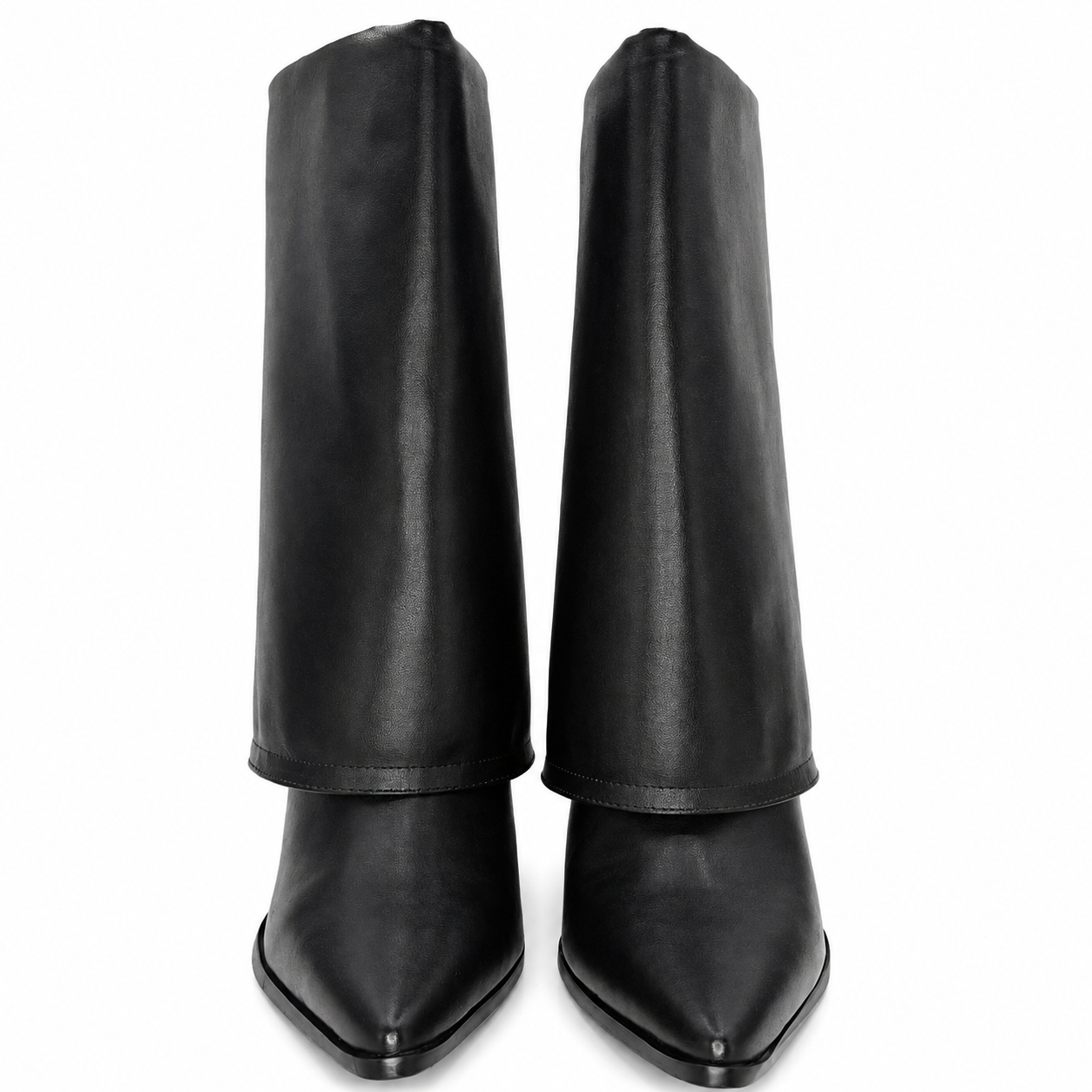 Bota Negra Fold Over Dama Punta Fina 7-13201