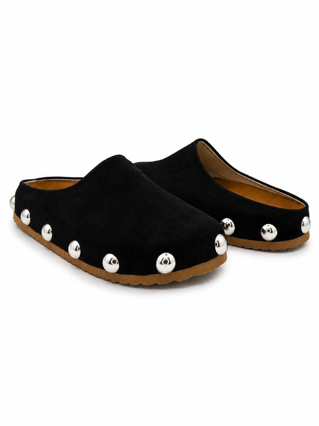 Sueco Negro Mujer Tipo Mule Estoperoles 11-40012