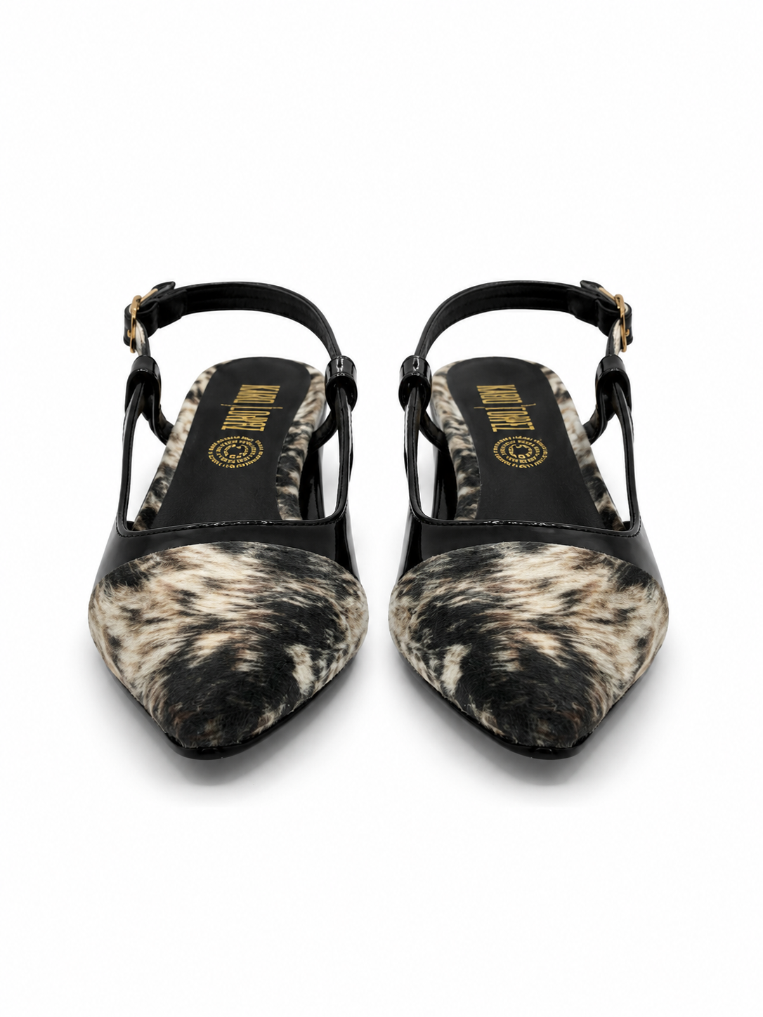 Zapatilla Mujer Charol Negro Punta Fina Lince 38-1121