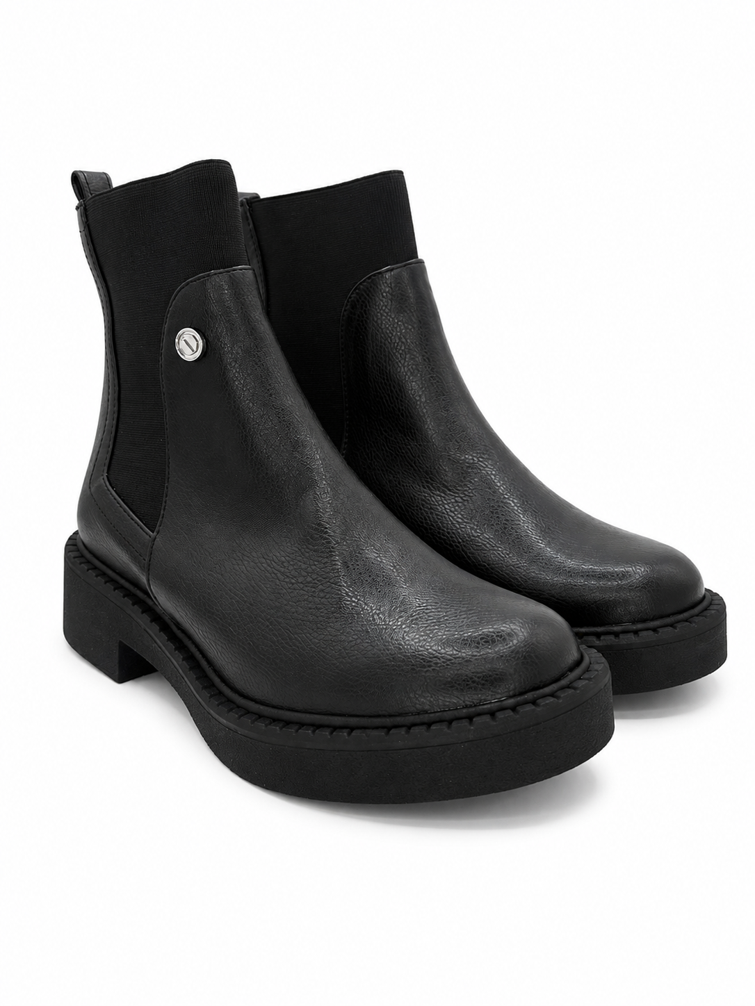 Botín Chelsea  Dama Tipo Piel Negro 38-9420