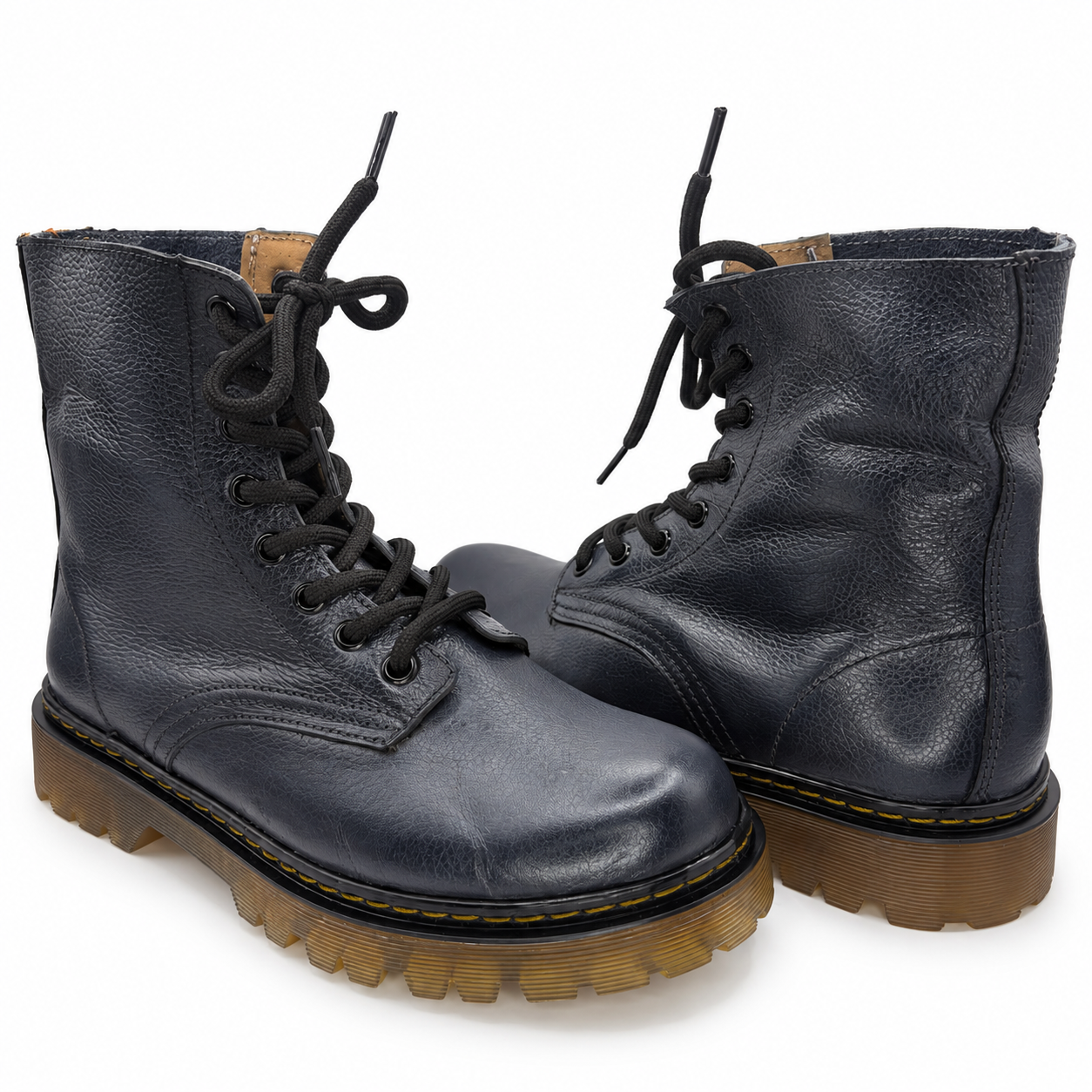 Botín Piel Mujer Tipo Combat Gris 3-2100