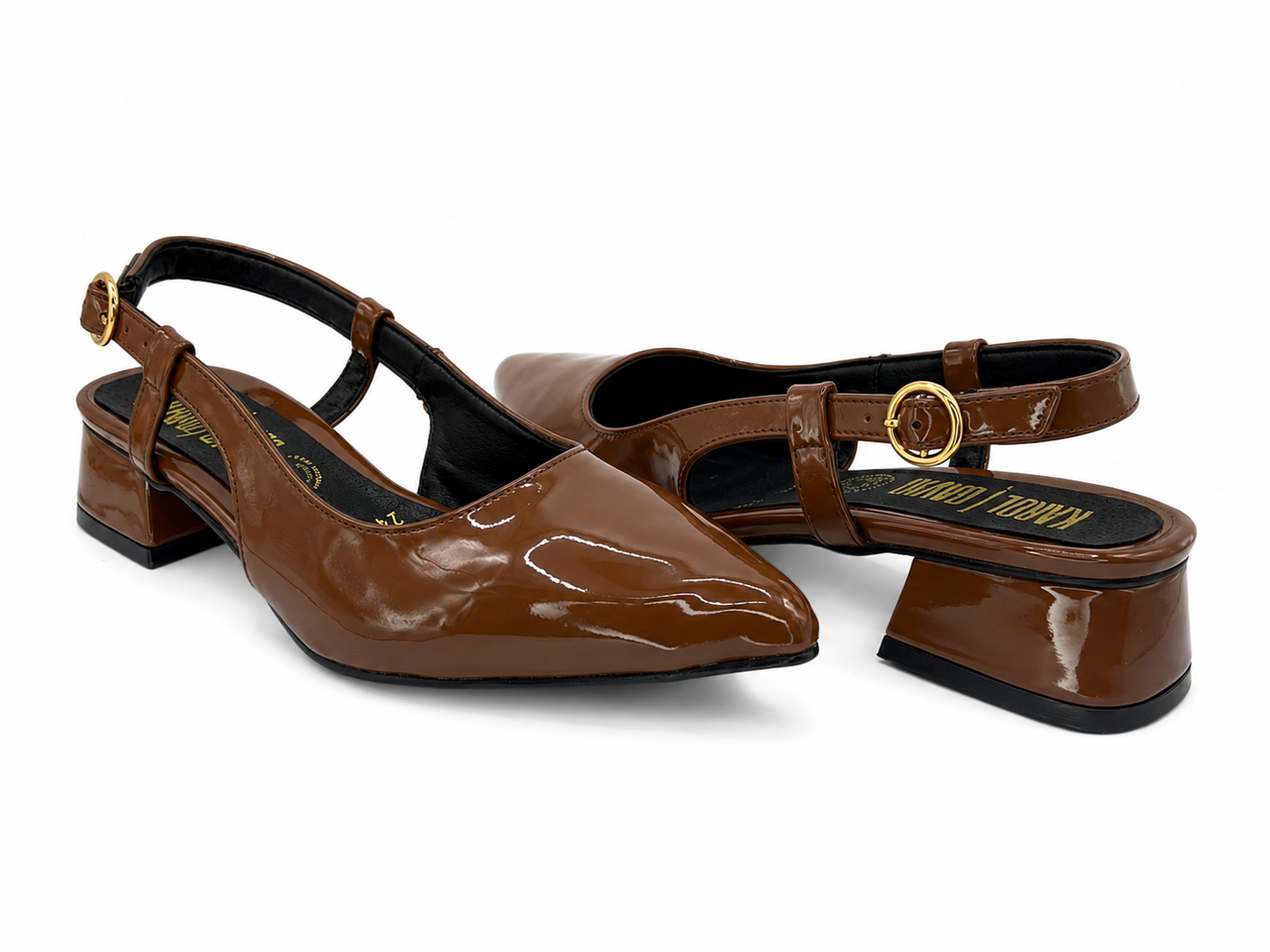 Zapatilla Café Punta Fina Tacón Bajo 38-01120