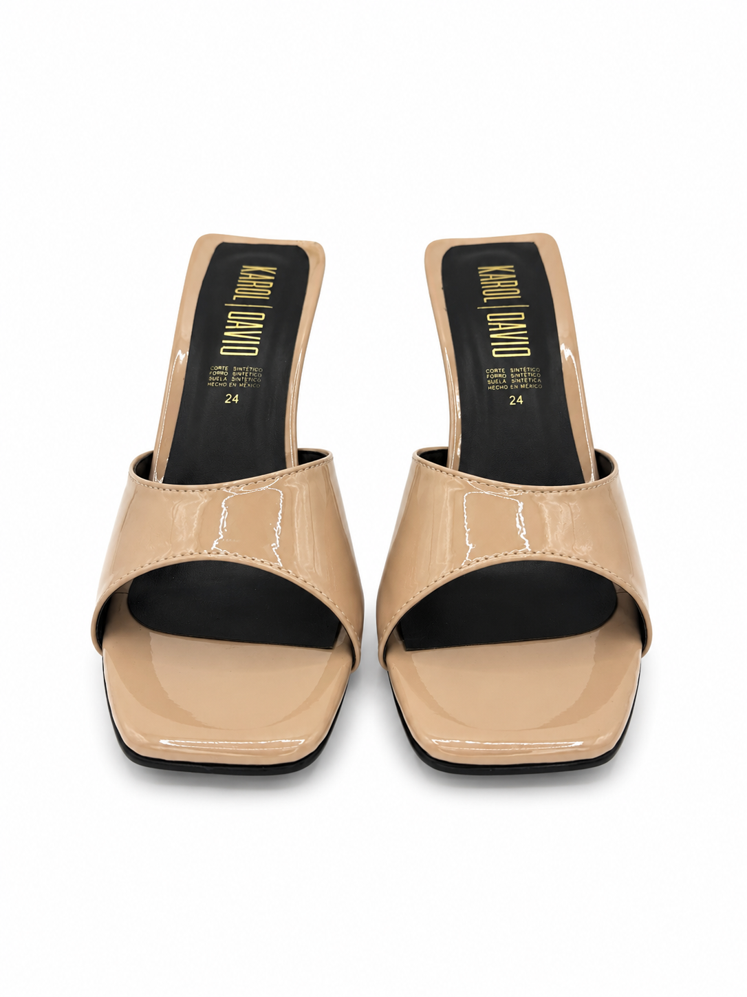 Zapatilla Tacón Bajo Tipo Mule Neutro 16-310