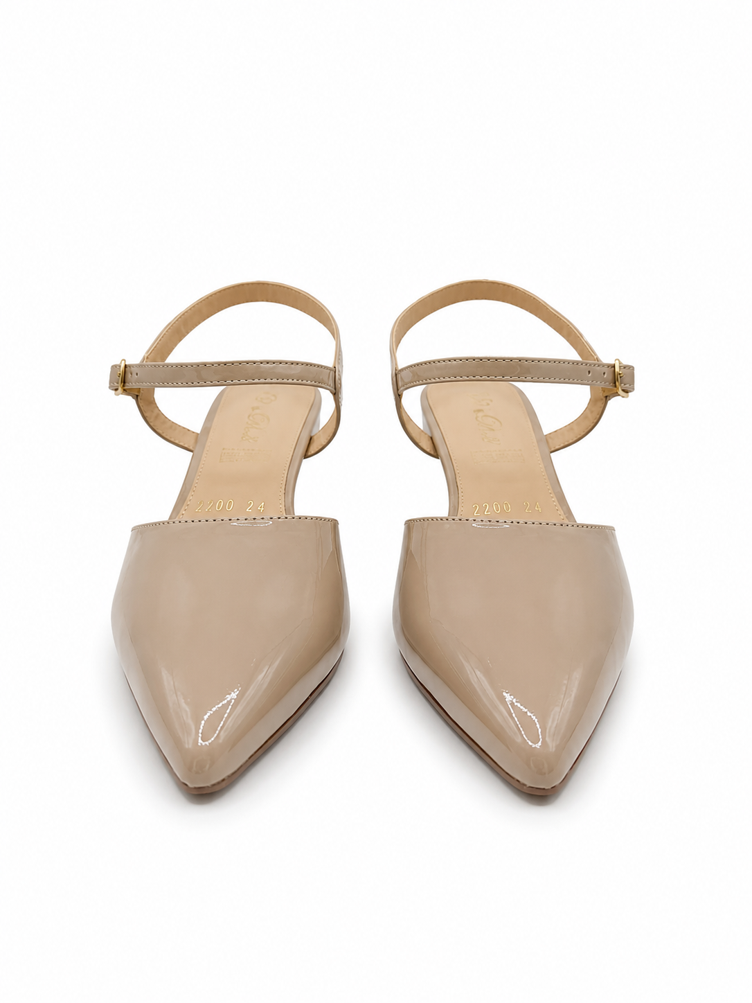 Zapatilla Mujer Clay Charol Punta Fina Tacón Bajo 41-2900
