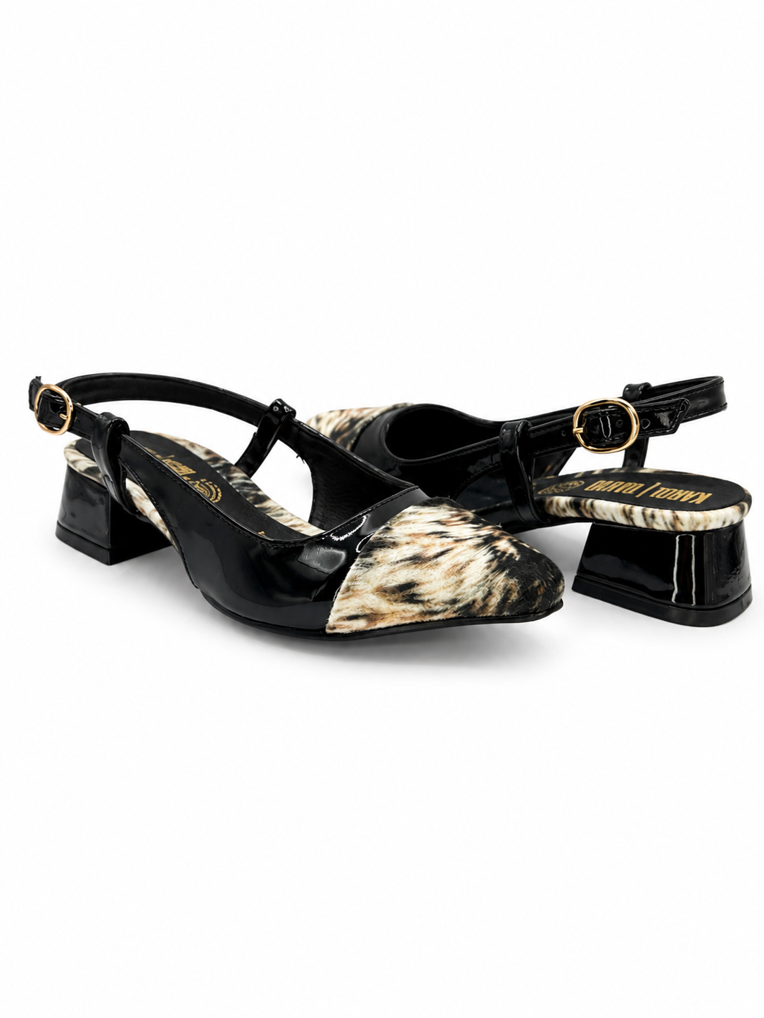 Zapatilla Mujer Charol Negro Punta Fina Lince 38-1121