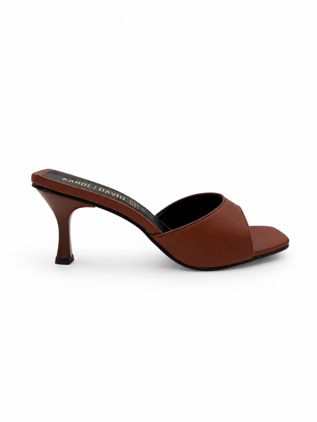 Zapatilla Tacón Bajo Tipo Mule Tan 16-310