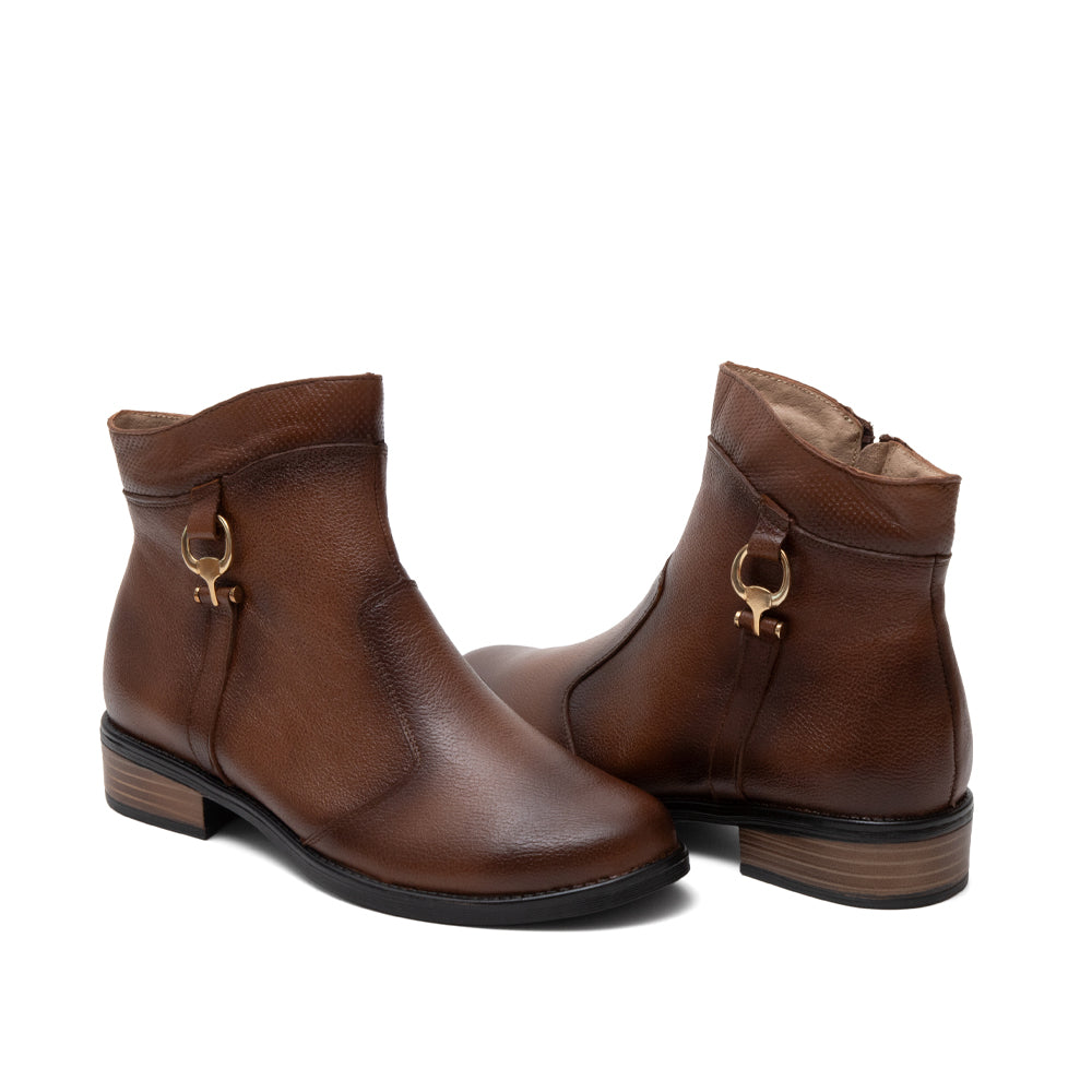 Botín Dama Miel Piel 3-2000