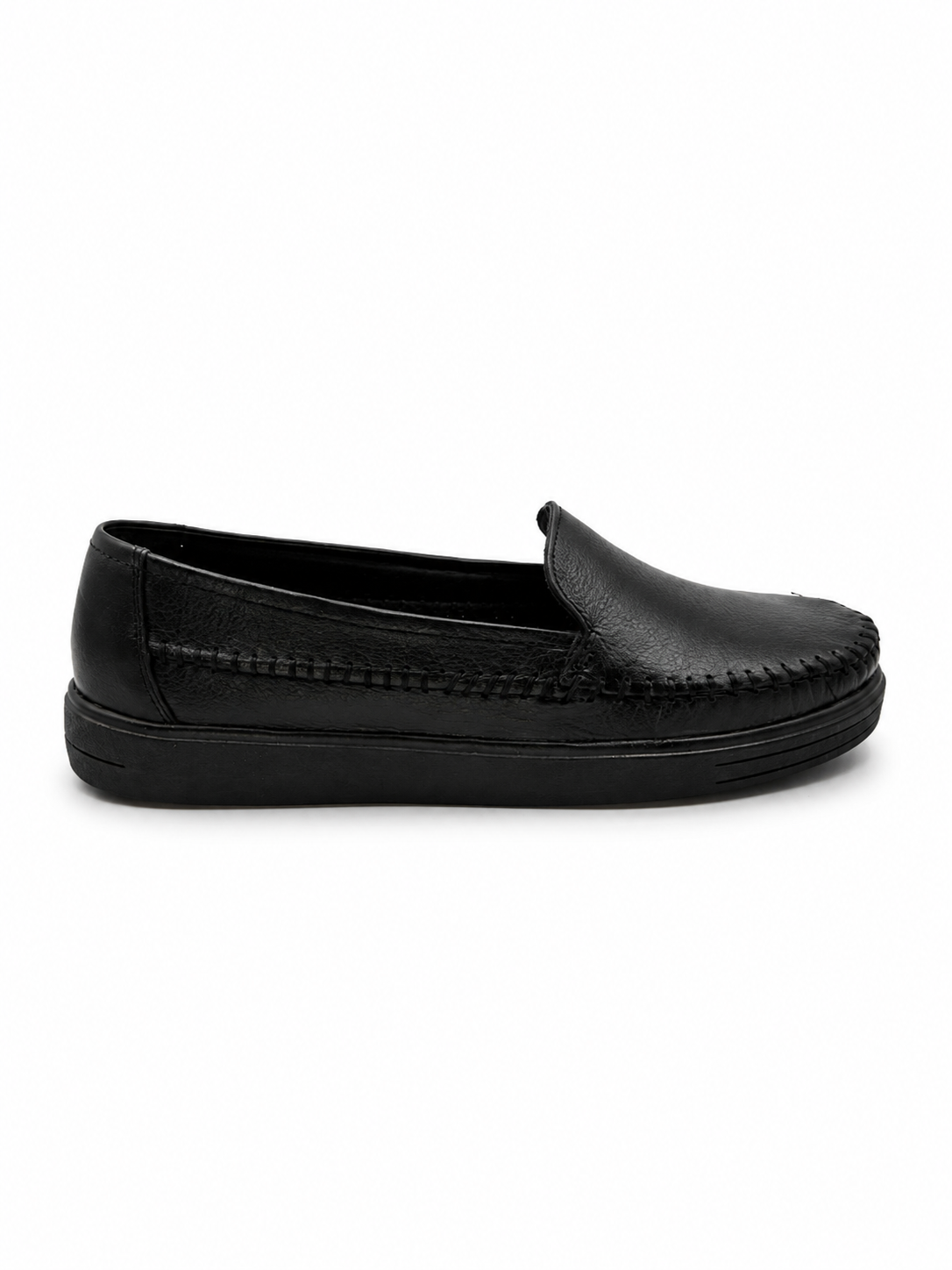 Mocasín  Confort De Piel Negro 3-509