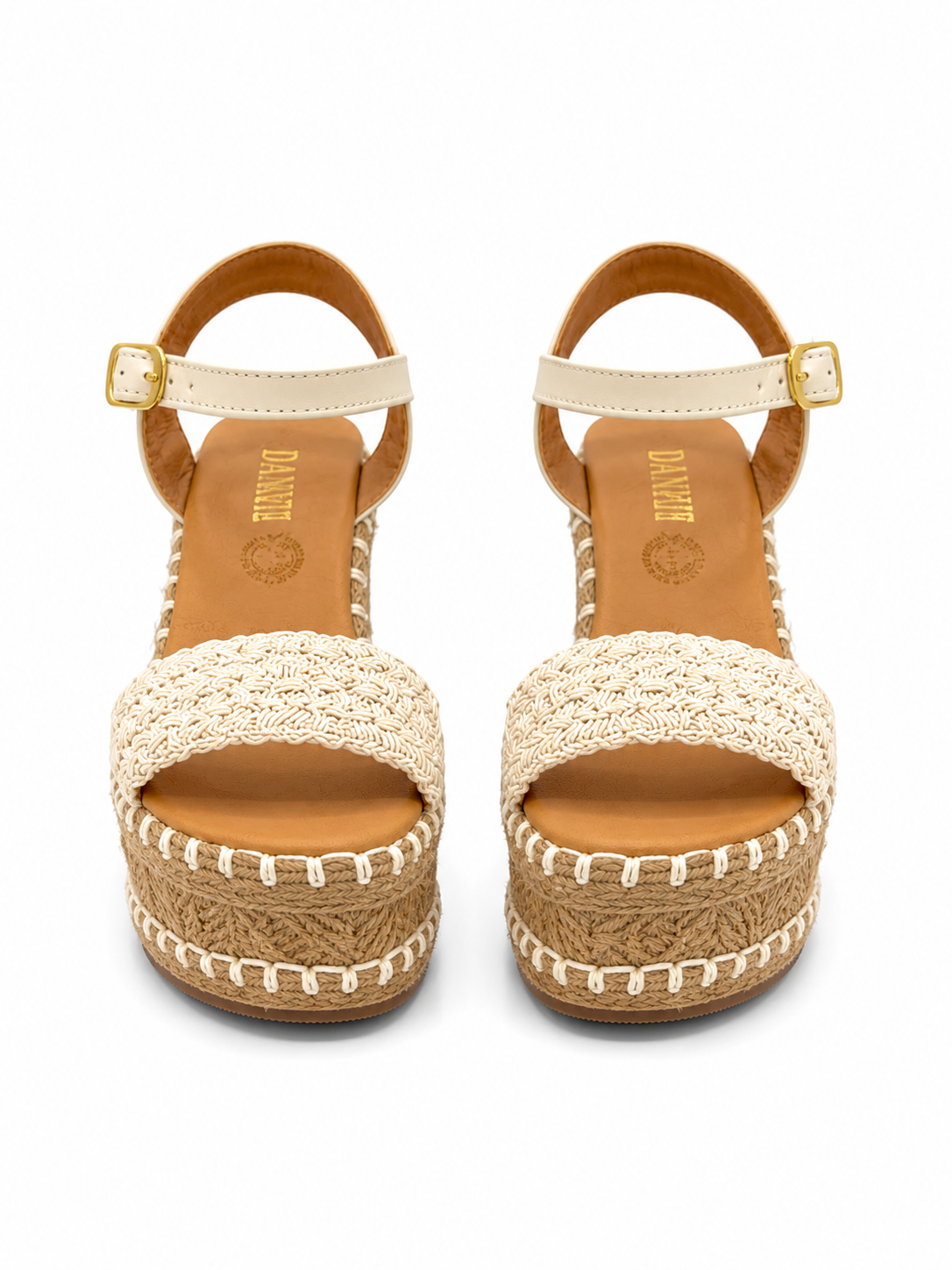 Alpargata Mujer Plataforma Alta Beige Yute 5-555