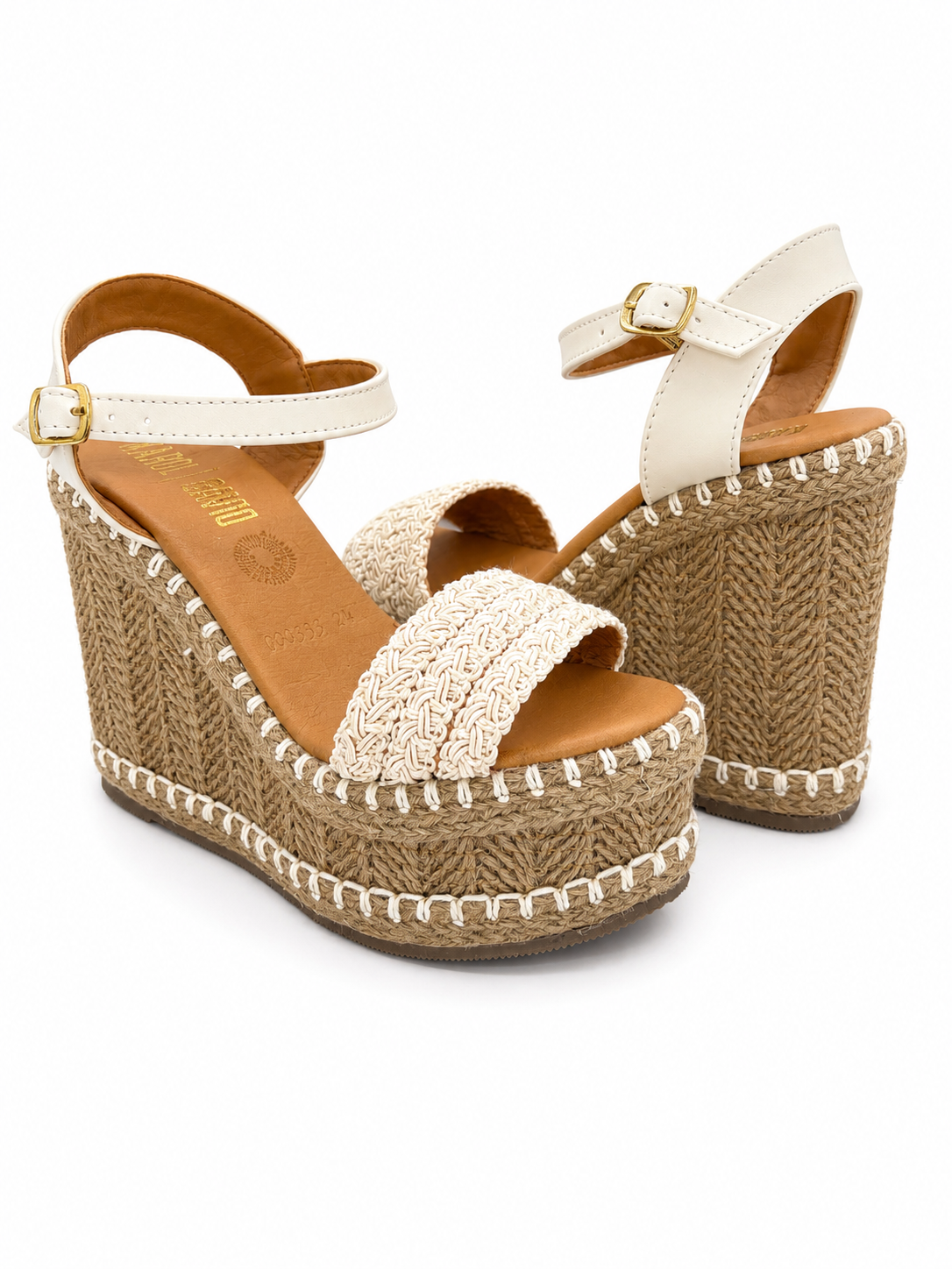 Alpargata Mujer Plataforma Alta Beige Yute 5-555