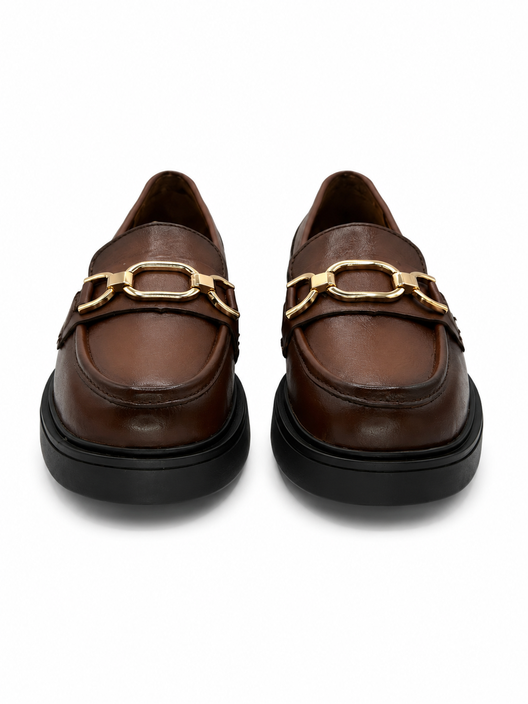 Mocasín Confort De Piel Miel Con Hebilla 3-1103