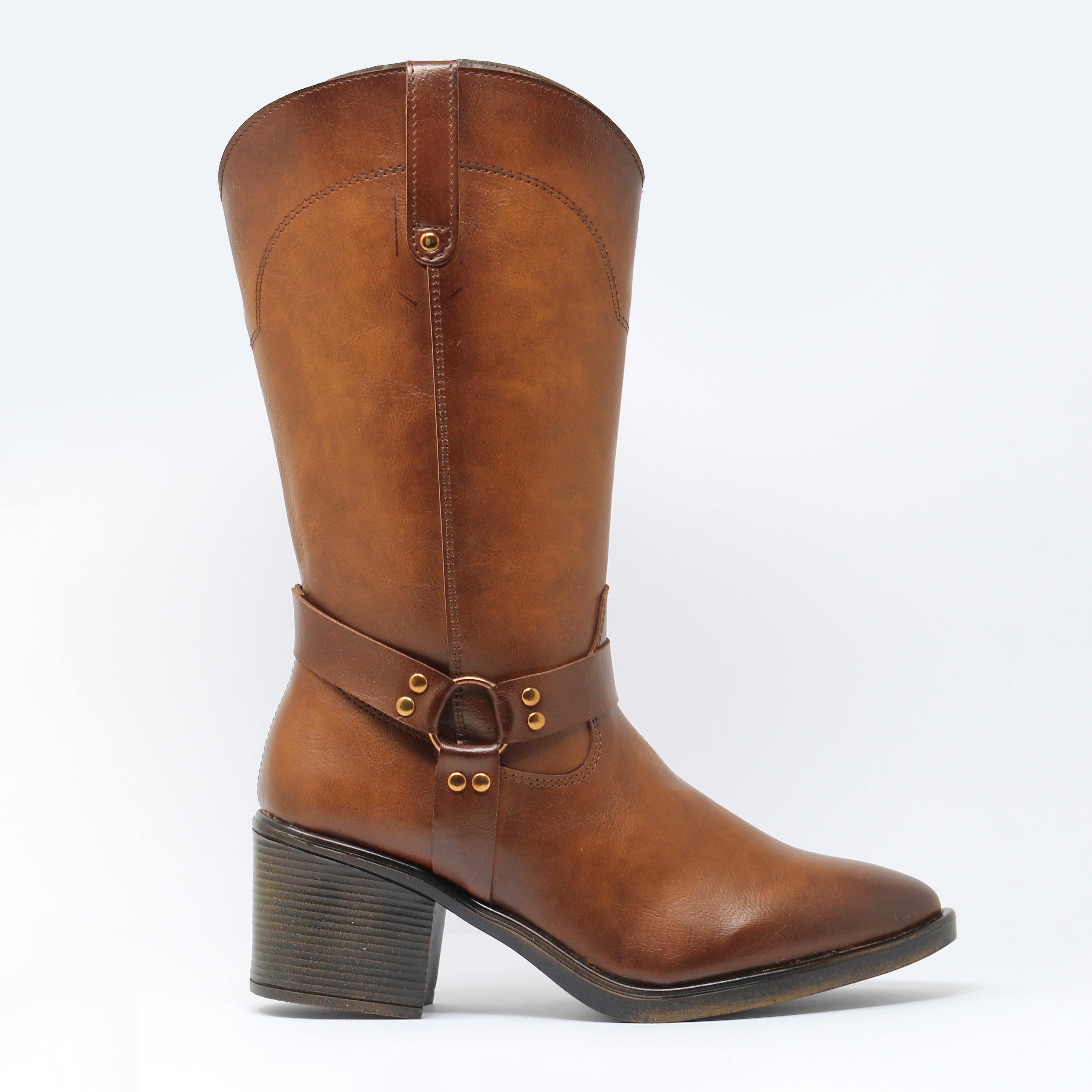 Bota Vaquera Dama Camel 13-7082