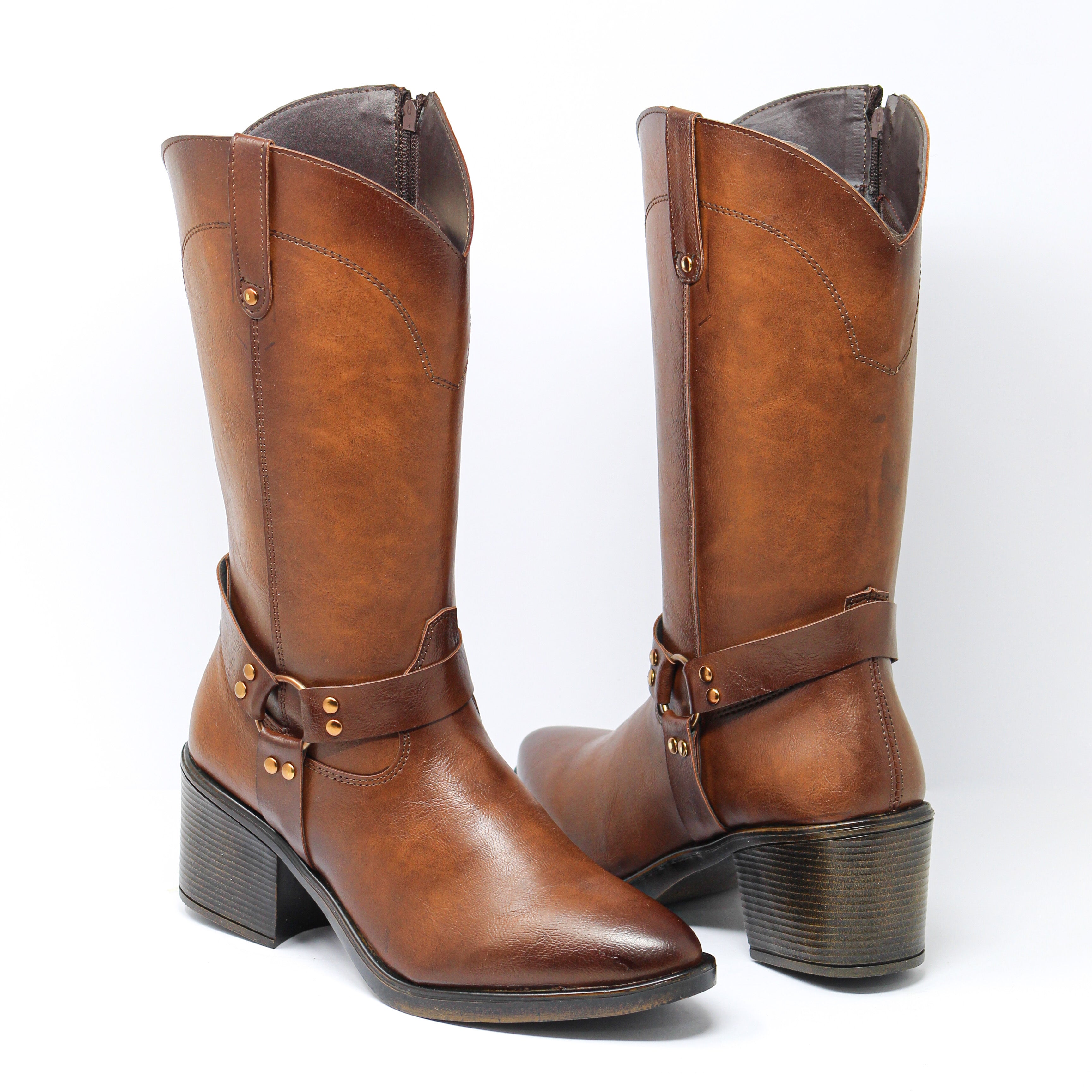 Bota Vaquera Dama Camel 13-7082
