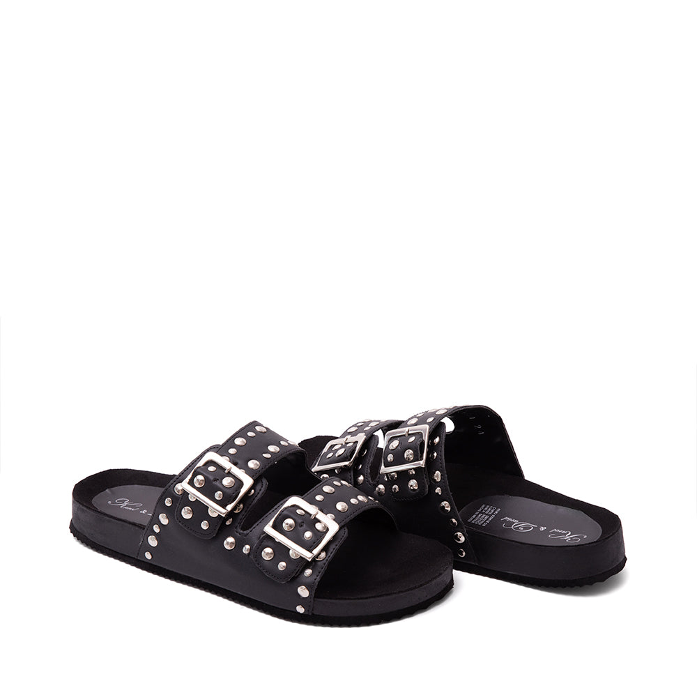 Sandalia Negra Con Estoperoles 41-2104