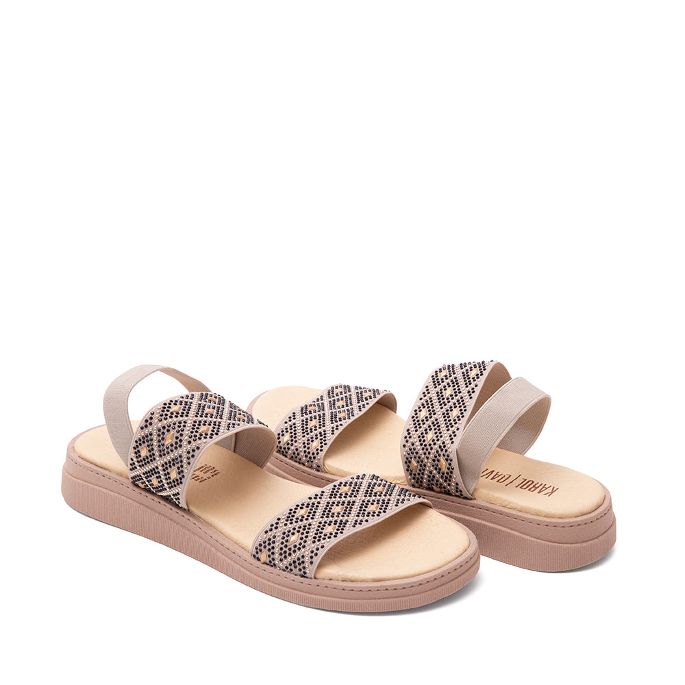 Sandalia Hueso Con Brillos 24-052