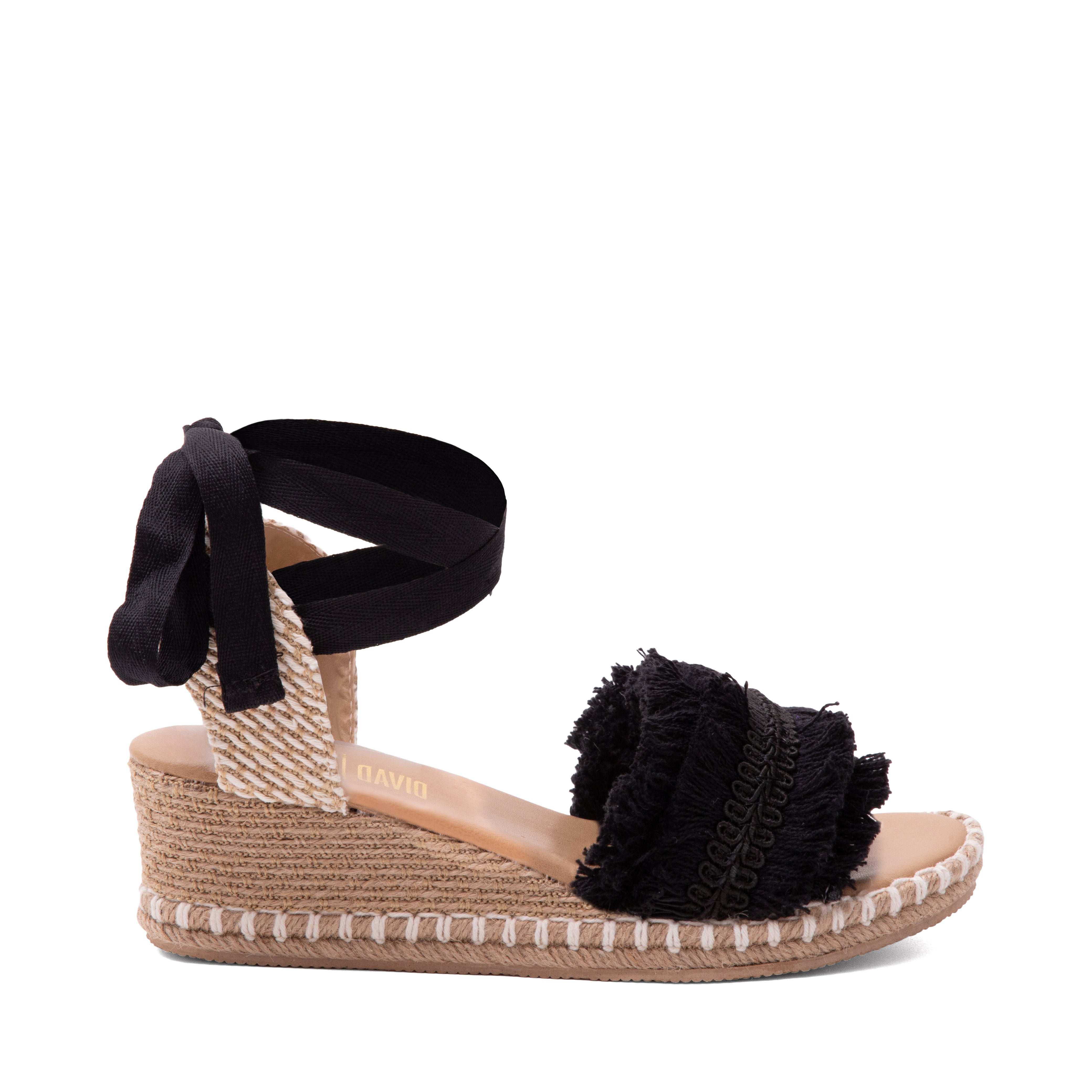 Alpargata Negra Flecos Textil 5-PAOLA FLECOS