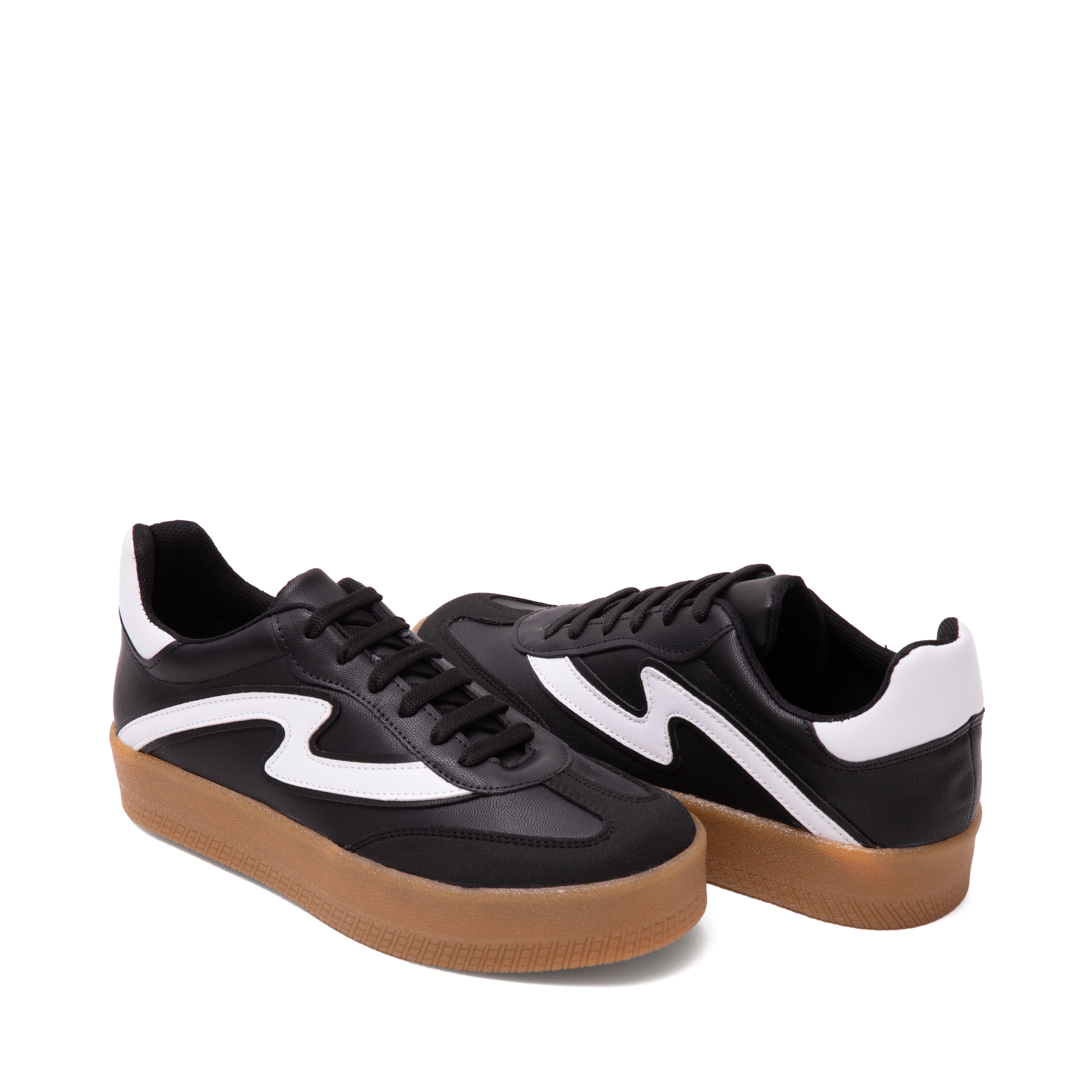 Tenis Urbano Negro Con Blanco 14-2031