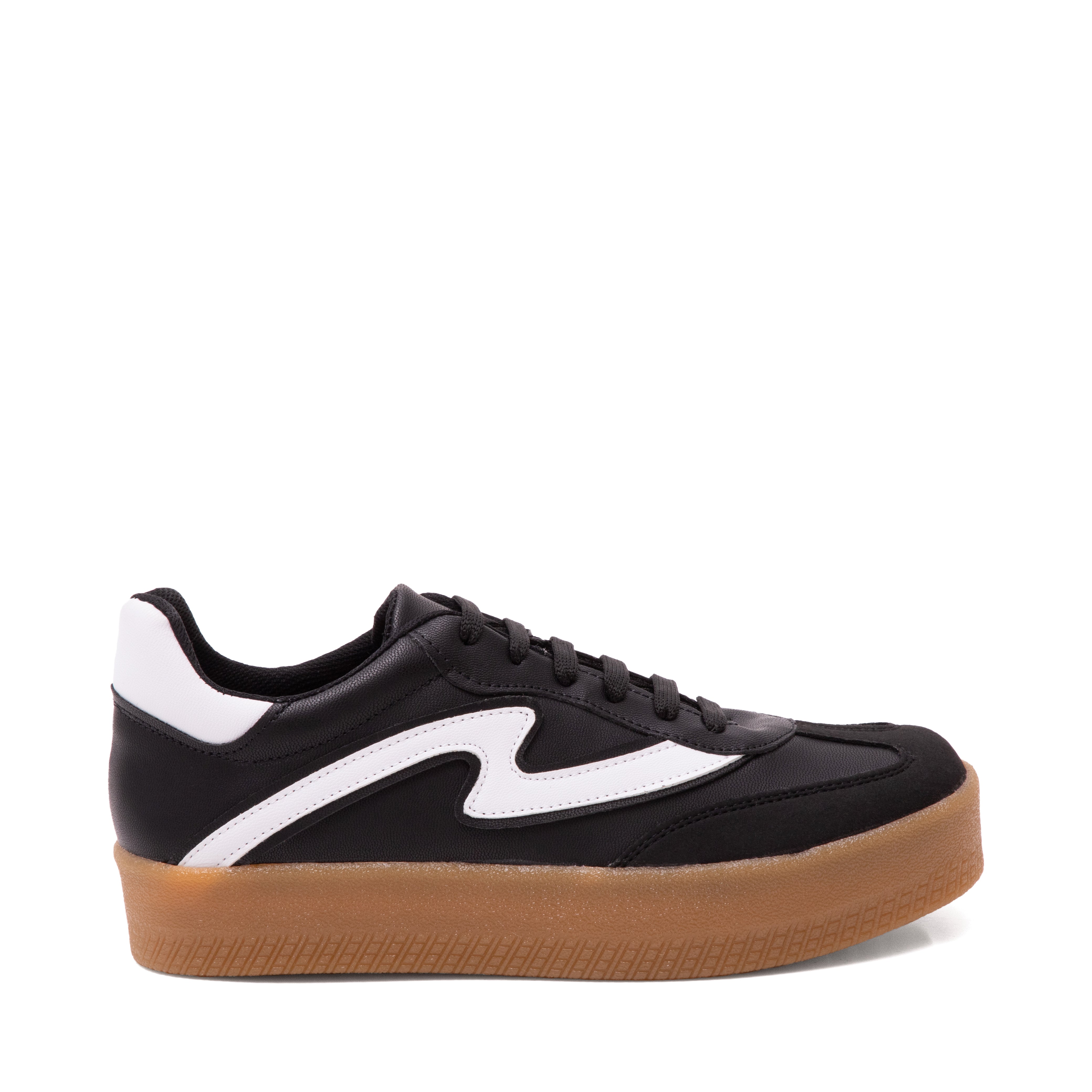 Tenis Urbano Negro Con Blanco 14-2031