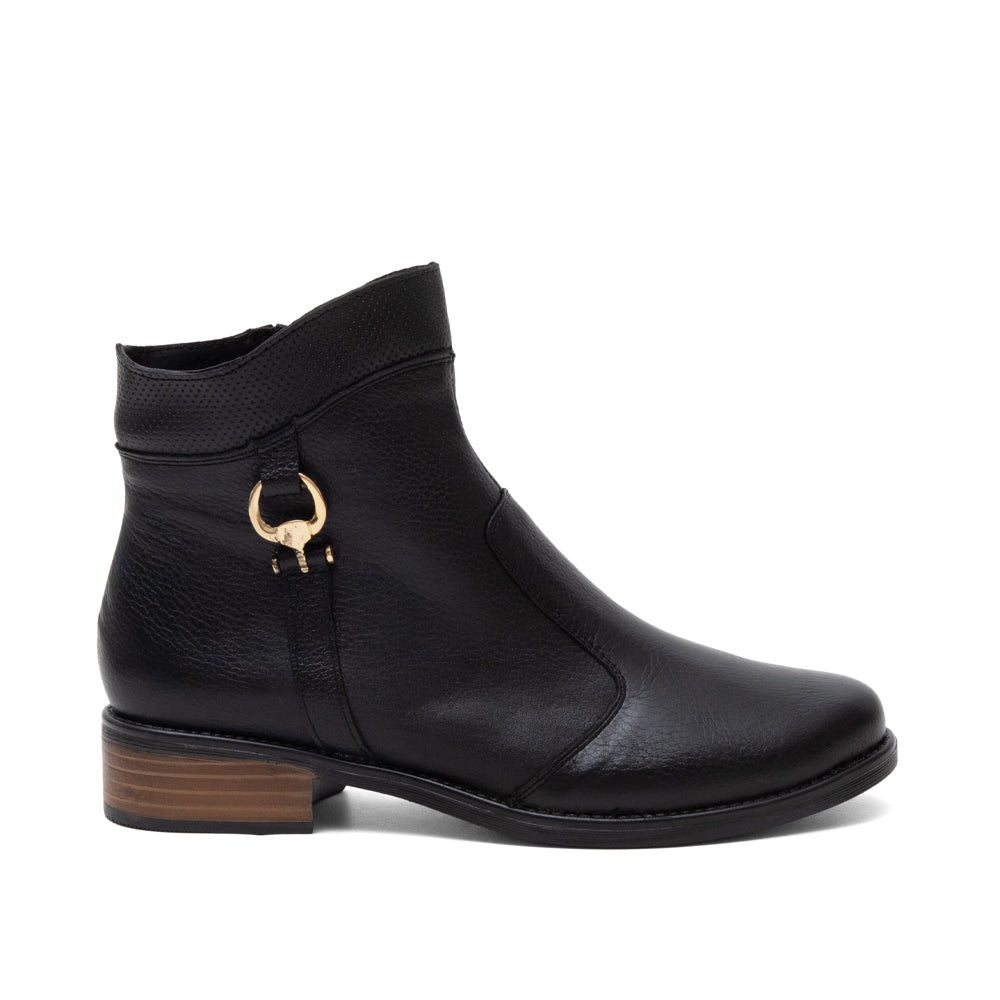 Botín Dama Negra Piel 3-2000