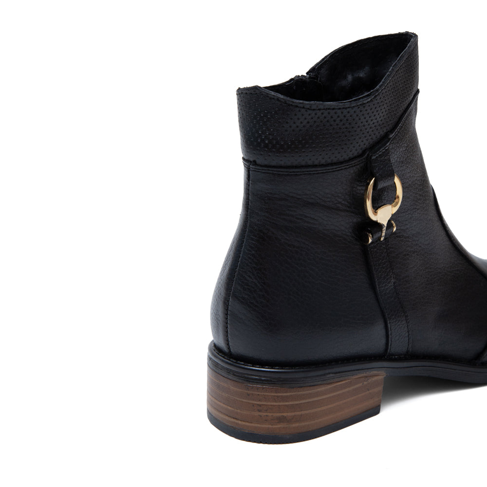 Botín Dama Negra Piel 3-2000