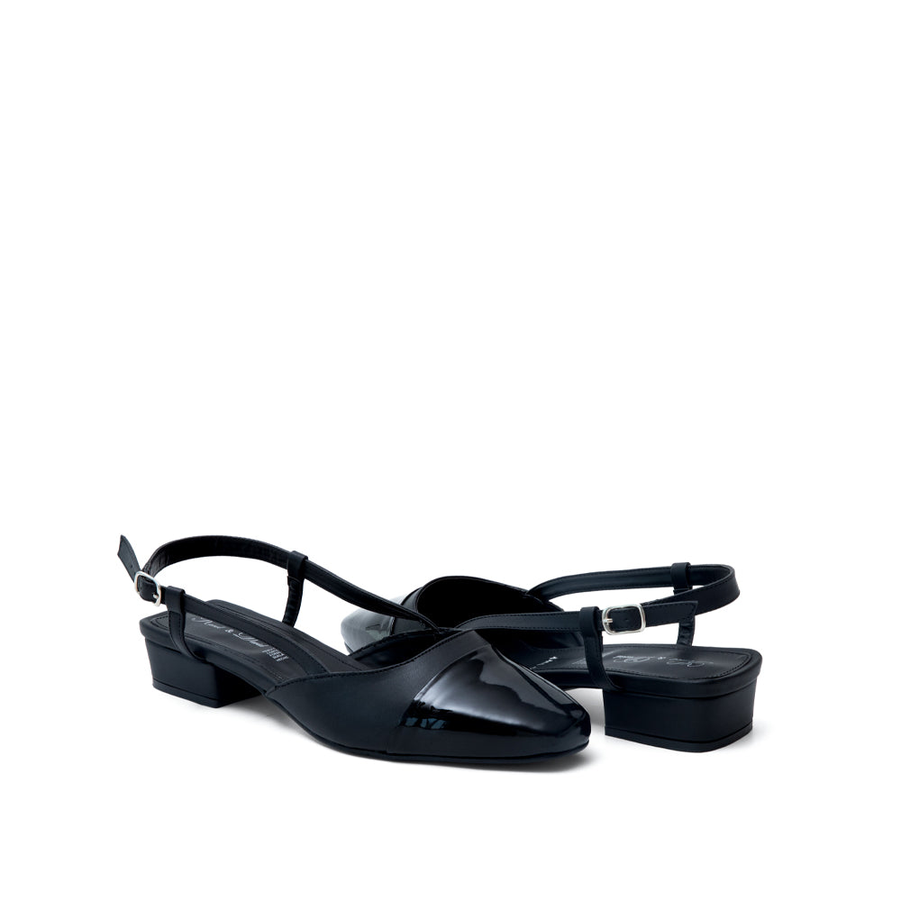 Zapatilla De Vestir Punta Cuadrada Negra 41-4401