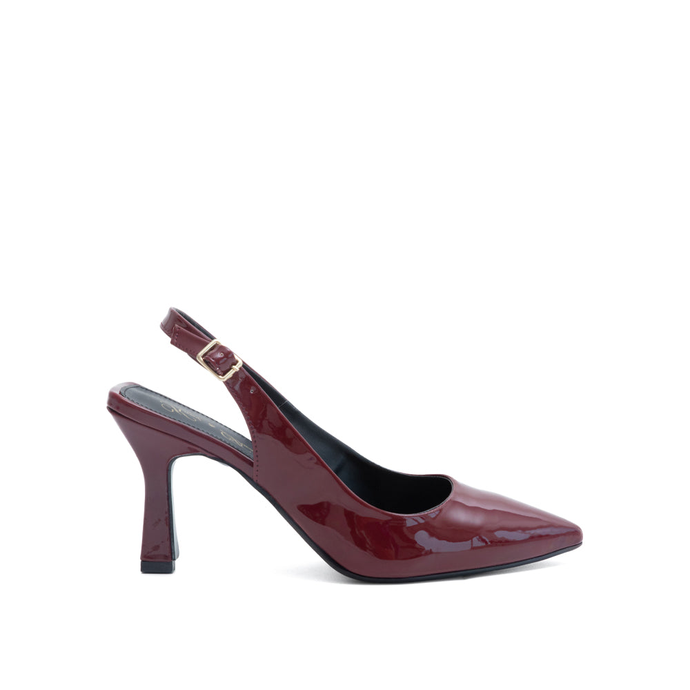 Zapatilla De Vestir Punta Aguda Vino 41-040-34