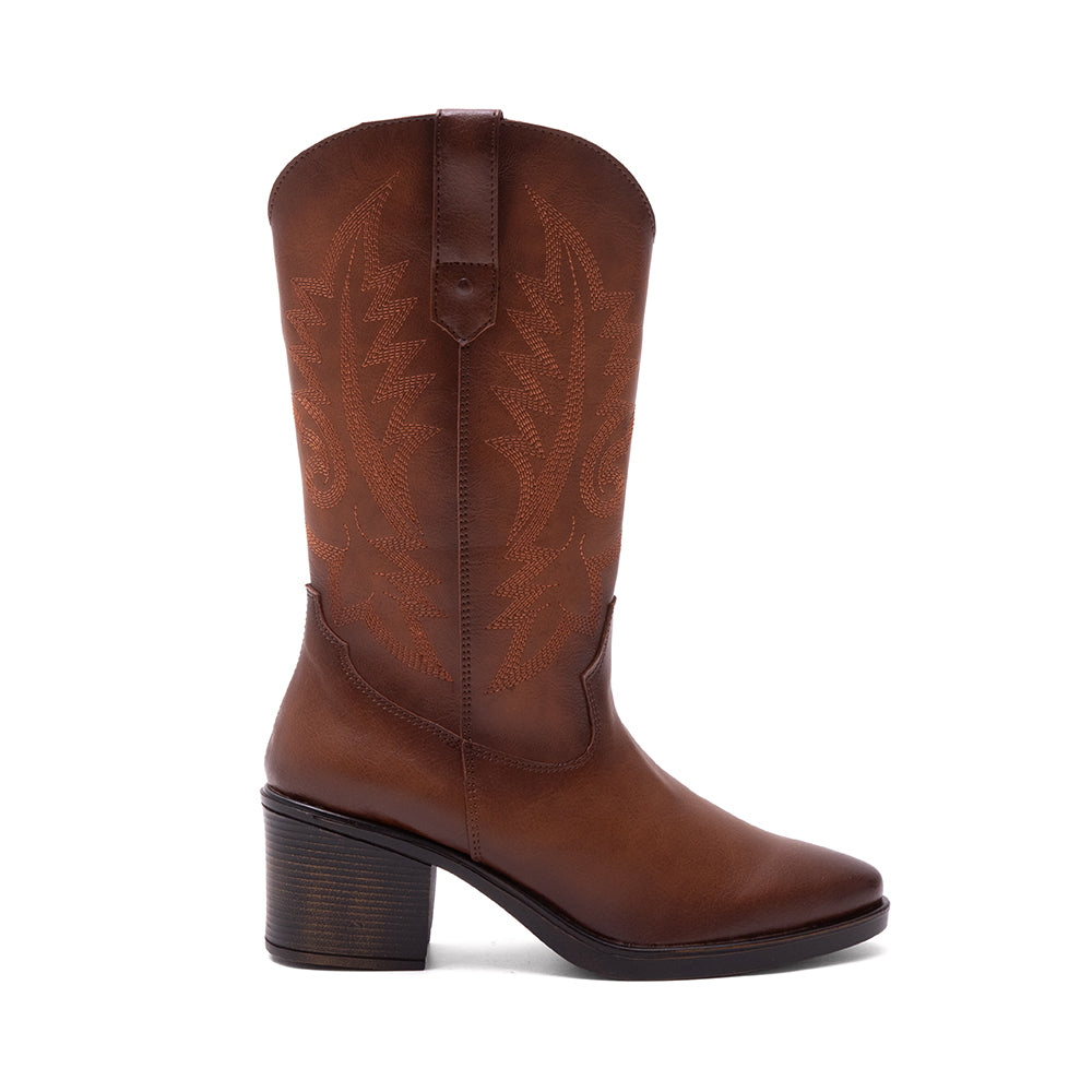Bota Vaquera Dama Camel 13-7081