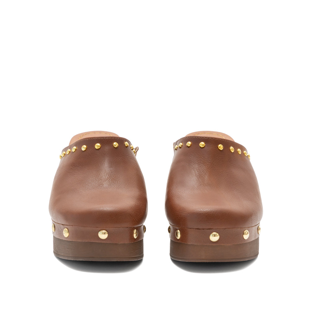 Zapatilla Suecos Plataforma Alta Camel 7-5207