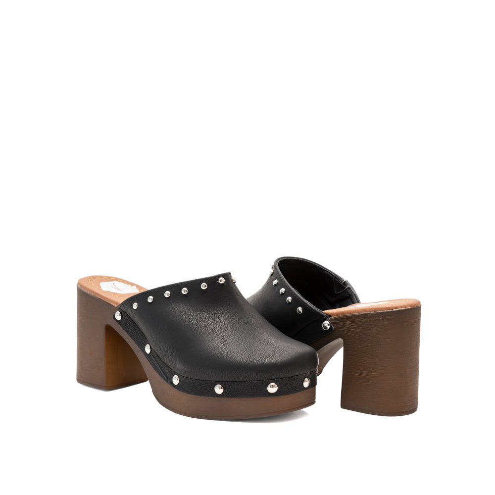 Zapatilla Suecos Plataforma Alta Negro 7-5207